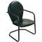 Dark Forest Green Retro Metal Outdoor Tulip Chair